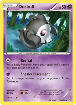 Duskull card from Flashfire, number 38/106
