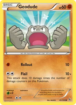 Geodude card from Flashfire, number 45/106