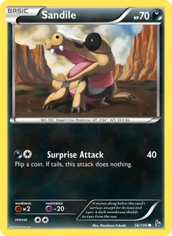 Sandile card from Flashfire, number 56/106
