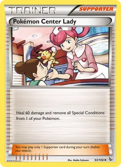 Pokémon Center Lady card from Flashfire, number 93/106