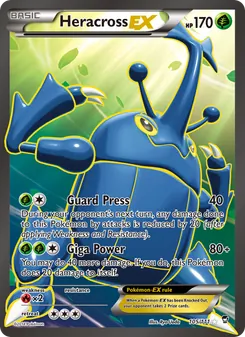 Heracross EX card from Furious Fists, number 105/111