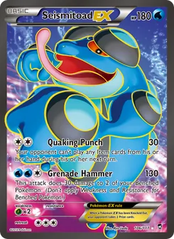 Seismitoad EX card from Furious Fists, number 106/111