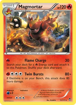 Magmortar card from Furious Fists, number 11/111