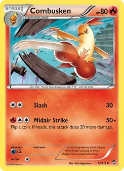 Combusken card from Furious Fists, number 13/111