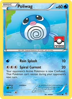 Poliwag card from Furious Fists, number 15/111