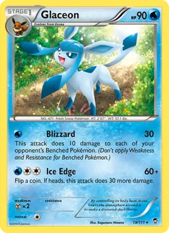 Glaceon card from Furious Fists, number 19/111