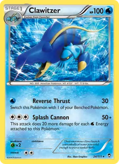 Clawitzer card from Furious Fists, number 24/111