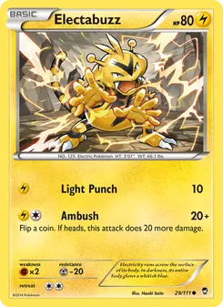 Electabuzz card from Furious Fists, number 29/111