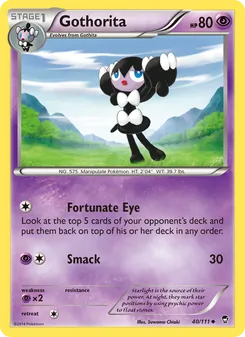 Gothorita card from Furious Fists, number 40/111