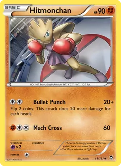 Hitmonchan card from Furious Fists, number 48/111