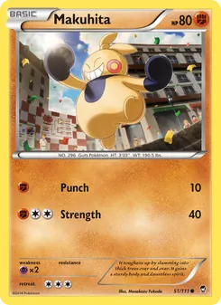 Makuhita card from Furious Fists, number 51/111