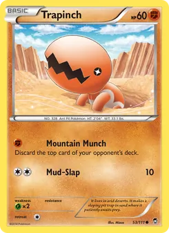 Trapinch card from Furious Fists, number 53/111