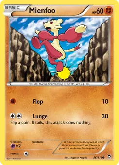 Mienfoo card from Furious Fists, number 56/111