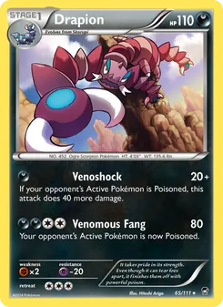 Drapion card from Furious Fists, number 65/111