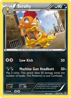Scrafty card from Furious Fists, number 67/111