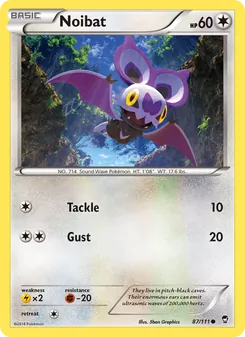 Noibat card from Furious Fists, number 87/111