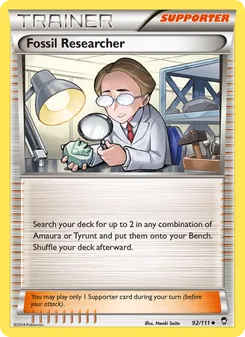 Fossil Researcher card from Furious Fists, number 92/111