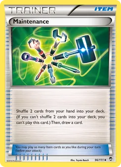 Maintenance card from Furious Fists, number 96/111