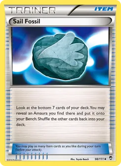 Sail Fossil card from Furious Fists, number 98/111