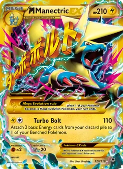 M Manectric EX card from Phantom Forces, number 120/119
