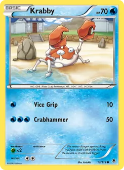 Krabby card from Phantom Forces, number 13/119
