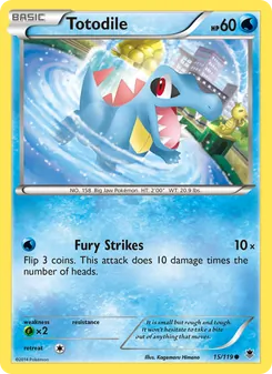 Totodile card from Phantom Forces, number 15/119