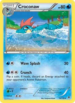 Croconaw card from Phantom Forces, number 16/119