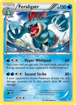 Feraligatr card from Phantom Forces, number 17/119