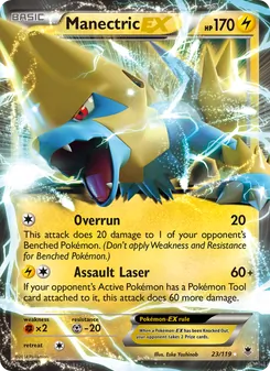 Manectric EX card from Phantom Forces, number 23/119