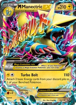 M Manectric EX card from Phantom Forces, number 24/119