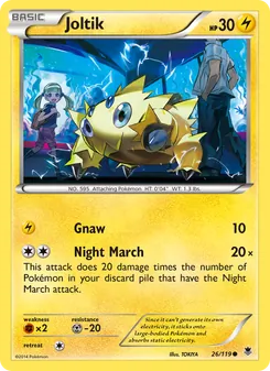 Joltik card from Phantom Forces, number 26/119