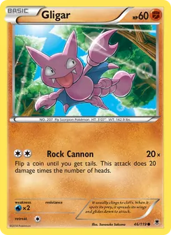 Gligar card from Phantom Forces, number 46/119