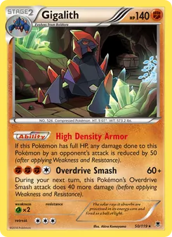 Gigalith card from Phantom Forces, number 50/119