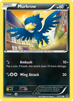 Murkrow card from Phantom Forces, number 51/119