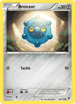 Bronzor card from Phantom Forces, number 60/119