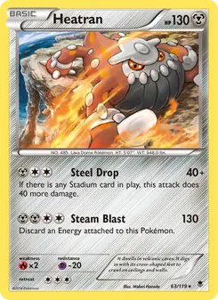 Heatran card from Phantom Forces, number 63/119