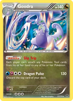 Goodra card from Phantom Forces, number 77/119