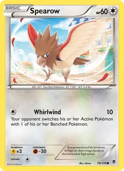 Spearow card from Phantom Forces, number 78/119