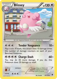 Blissey card from Phantom Forces, number 81/119