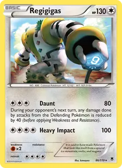 Regigigas card from Phantom Forces, number 86/119
