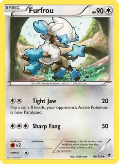 Furfrou card from Phantom Forces, number 90/119