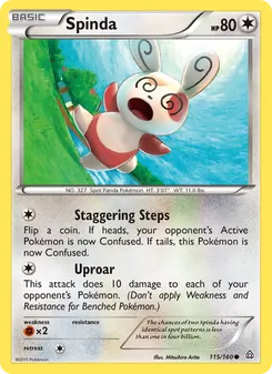Spinda card from Primal Clash, number 115/160