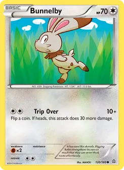 Bunnelby card from Primal Clash, number 120/160