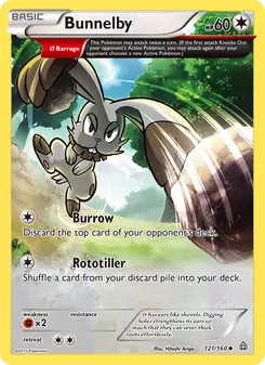 Bunnelby card from Primal Clash, number 121/160