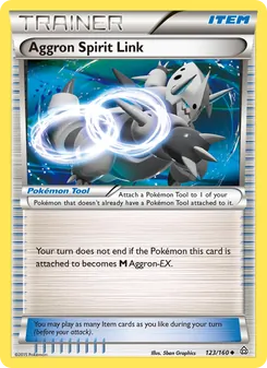 Aggron Spirit Link card from Primal Clash, number 123/160