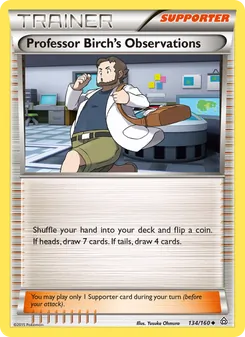 Professor Birch's Observations card from Primal Clash, number 134/160