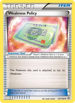 Weakness Policy card from Primal Clash, number 142/160