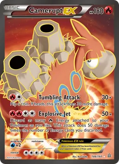 Camerupt EX card from Primal Clash, number 146/160