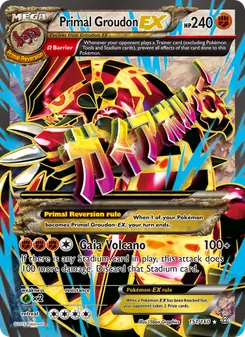 Primal Groudon EX card from Primal Clash, number 151/160