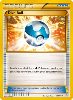Dive Ball card from Primal Clash, number 161/160